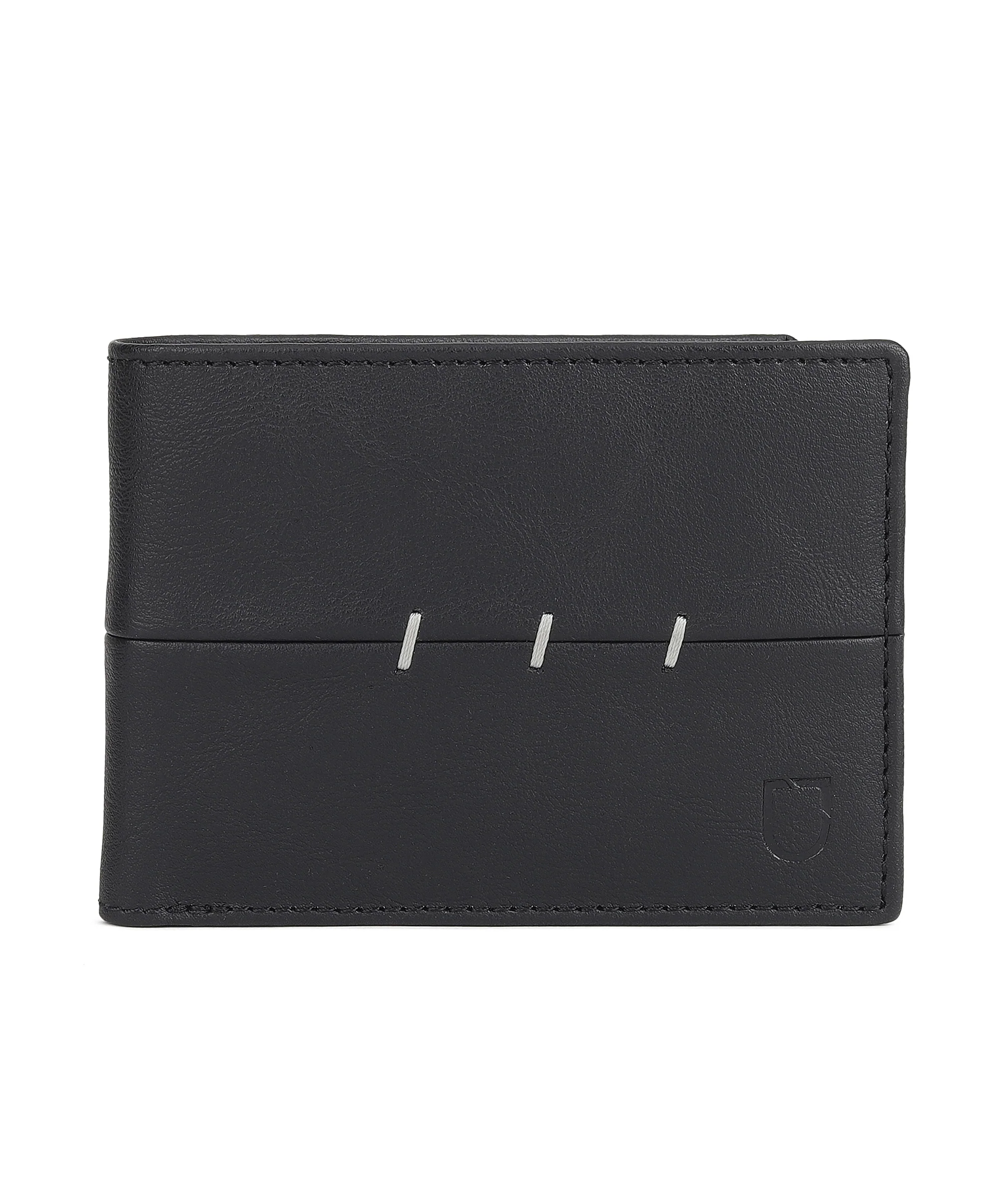 Urbano Fashion Men's Black Casual, Formal Leather Wallet-6 Card Slots