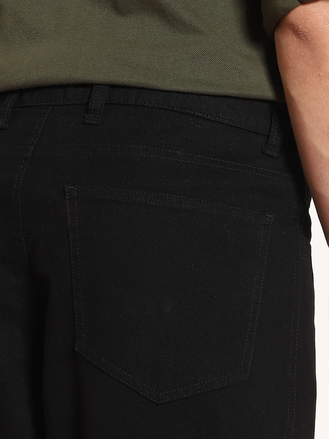 Men's Black Loose Baggy Fit Cargo Chino Pant with 8 Pockets Stretchable - Image 7