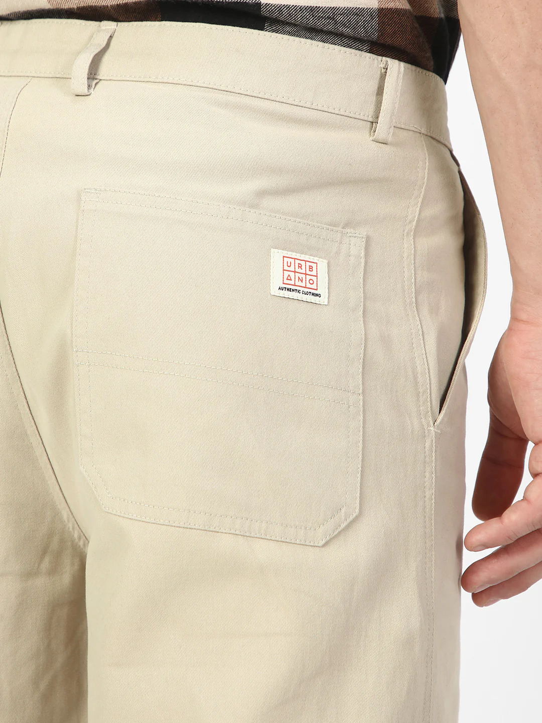 Men's Cream Loose Baggy Fit Solid Carpenter Trouser Pant with 5 Pockets Non-Stretchable - Image 6