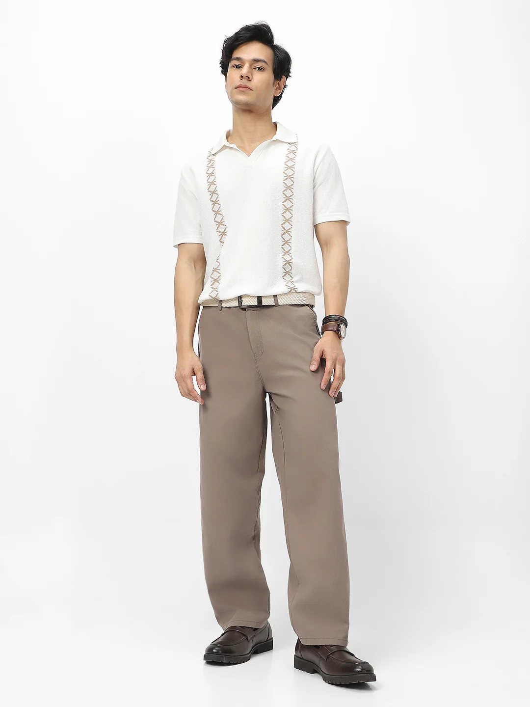 Men's Grey Loose Baggy Fit Solid Carpenter Trouser Pant with 5 Pockets Non-Stretchable - Image 4