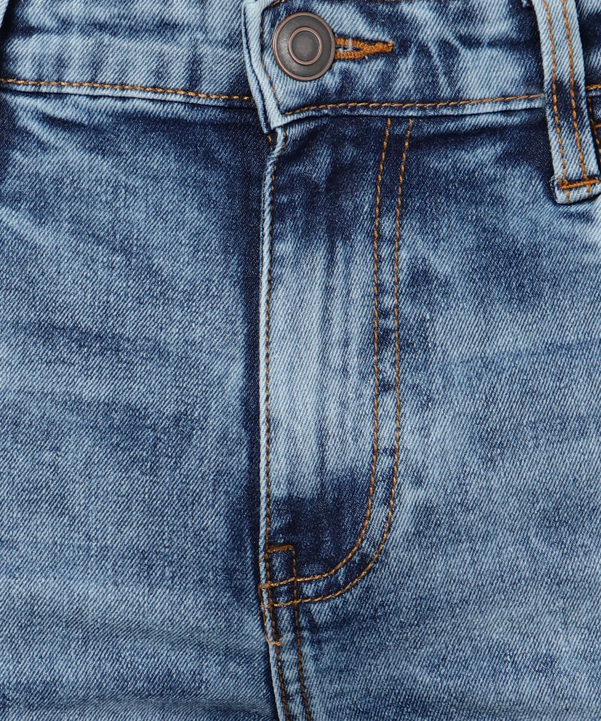 Men's Light Blue Skinny Fit Washed Jeans Stretchable - Image 6